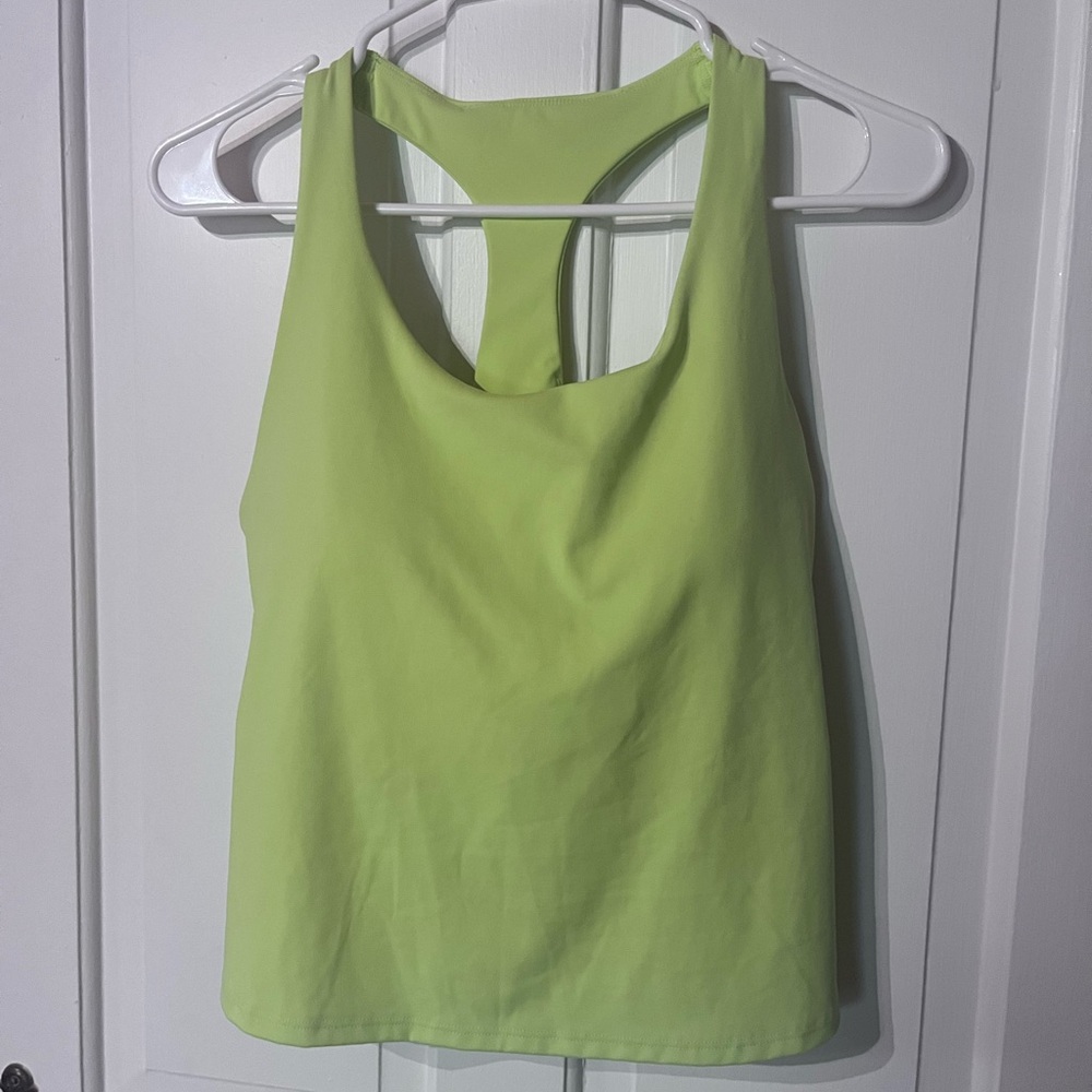 Lime Green Women's Athletic Tank Top